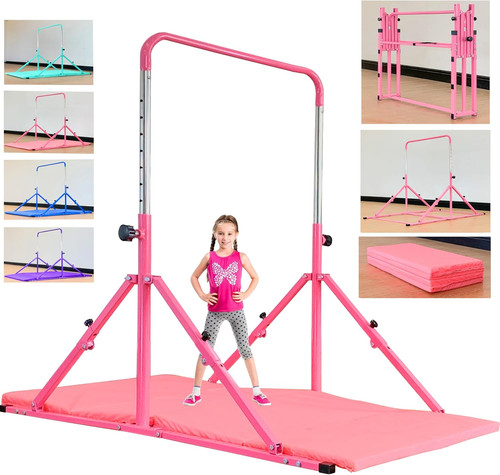 Foldable gymnastic bar with - foldable,